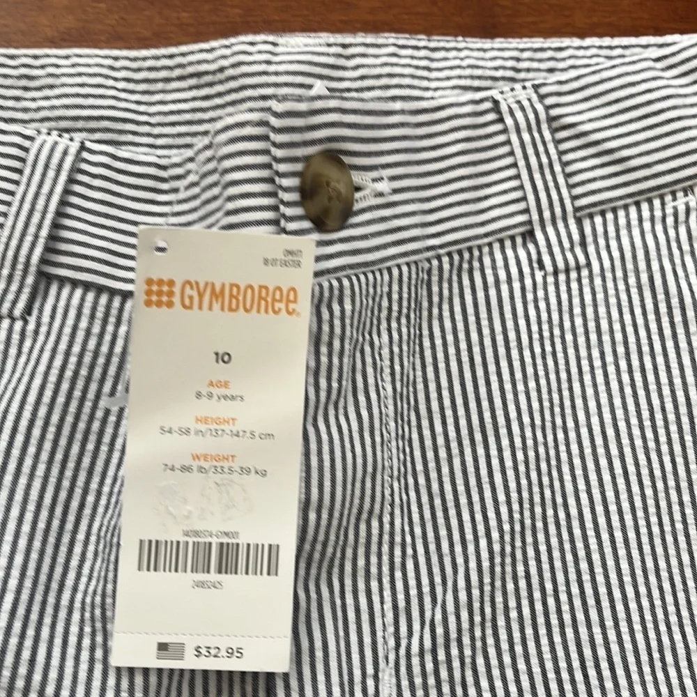 NWT Gymboree Dress Pant Size 10 Gray and white Striped